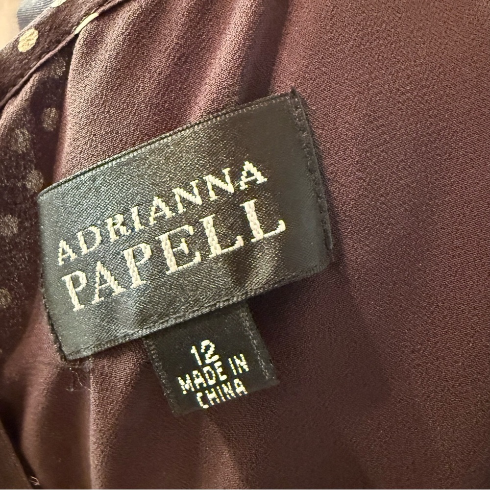 Adrianna Papell Brown and White Midi Dress - Picture 8 of 12